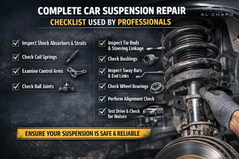 Complete Car Suspension Repair Checklist Used by Professionals
