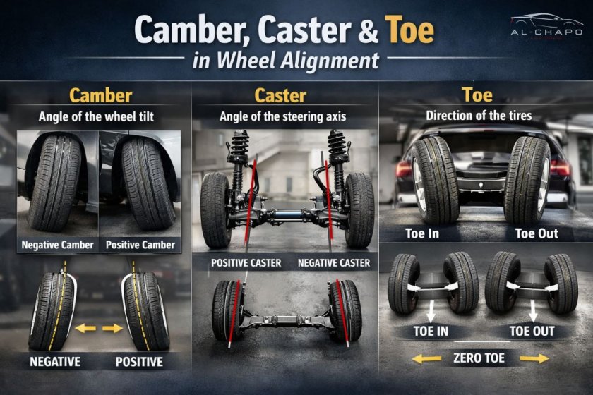 What Is Camber, Caster, and Toe in Wheel Alignment
