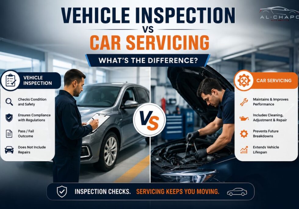 Vehicle Inspection vs Car Servicing: What’s the Difference?