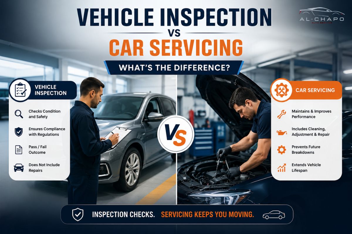 Vehicle Inspection vs Car Servicing: What’s the Difference?