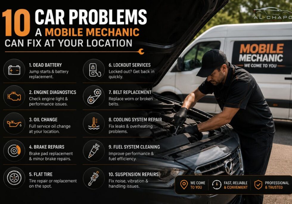 10 Car Problems a Mobile Mechanic Can Fix at Your Location