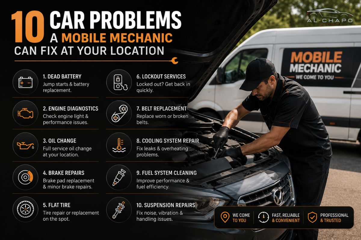 10 Car Problems a Mobile Mechanic Can Fix at Your Location