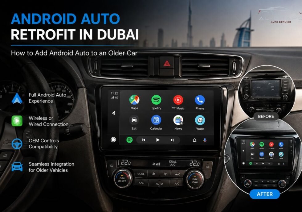 Android Auto Retrofit in Dubai How to Add Android Auto to an Older Car