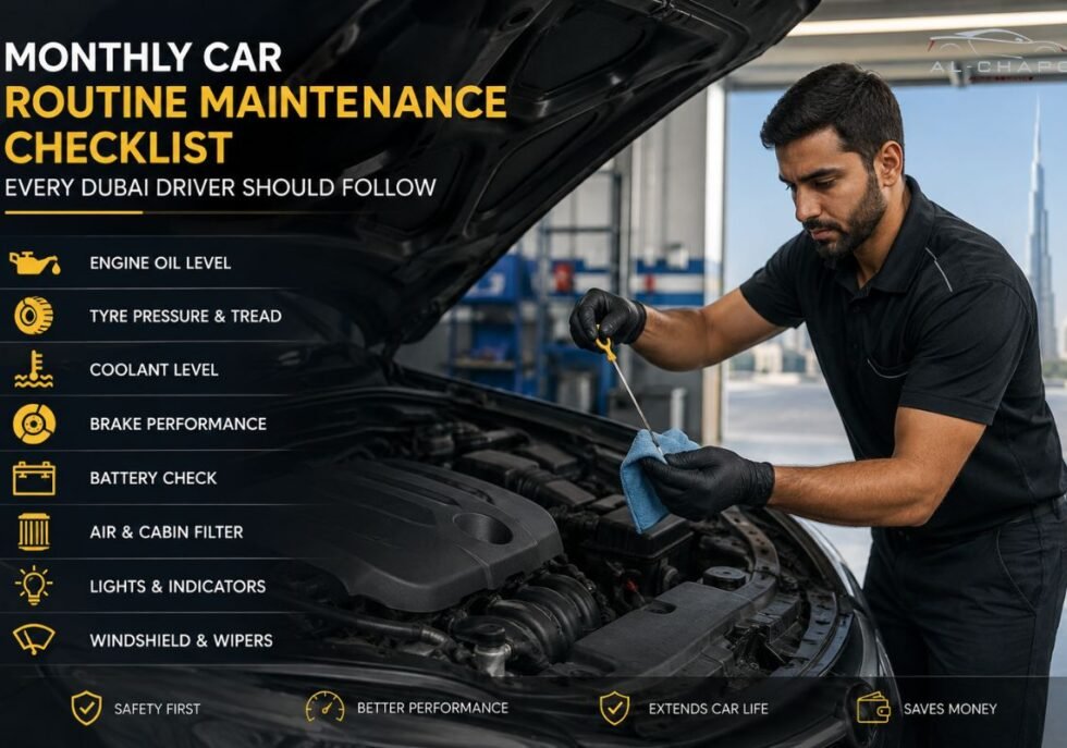 Monthly Car Routine Maintenance Checklist Every Dubai Driver Should Follow